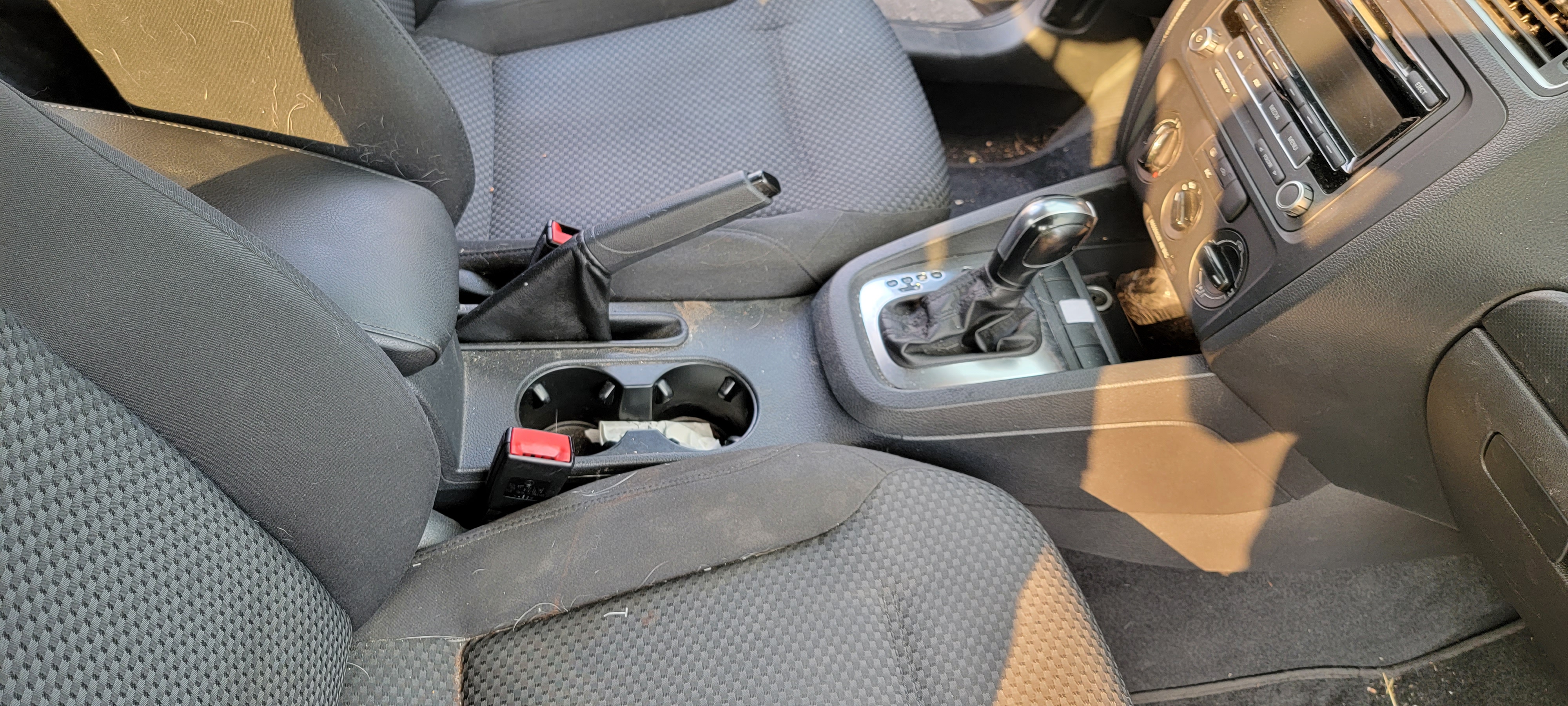 Vehicle interior before detailing